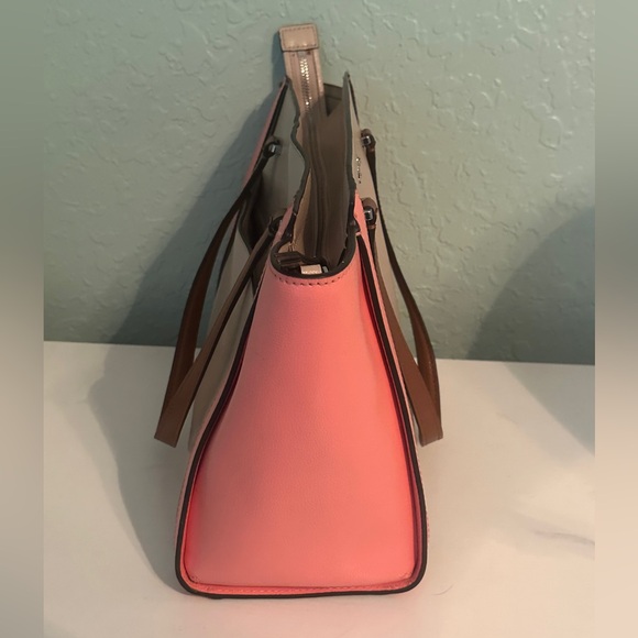 Kate Spade Patterson Color Block Bag Pink/Cream/Tan “Geraldine” - Picture 3 of 7